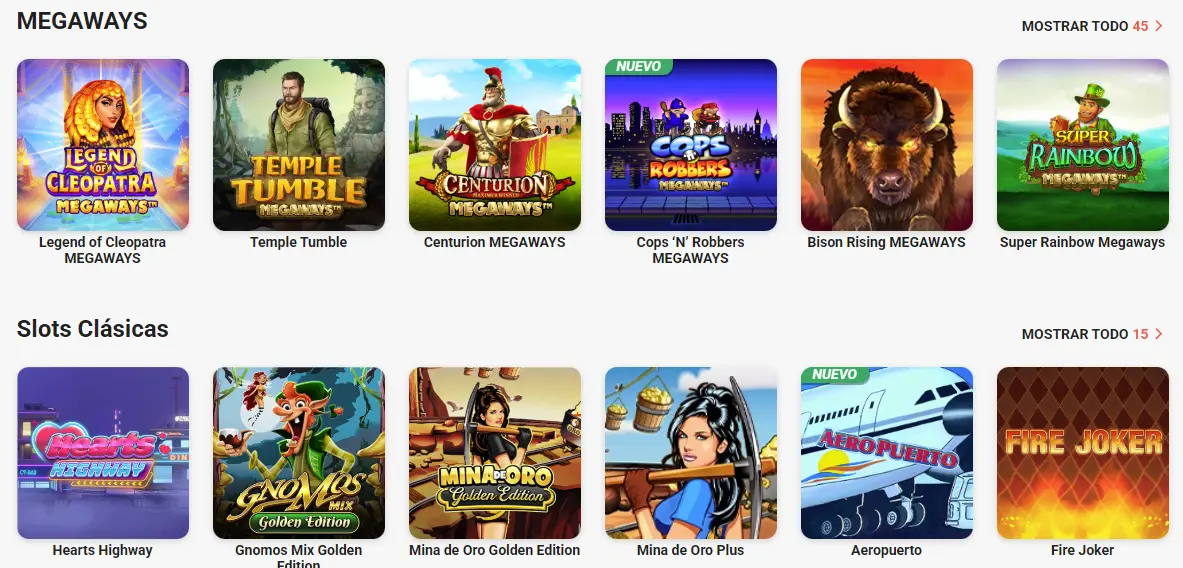 juegos de grandes victorias Leovegas
