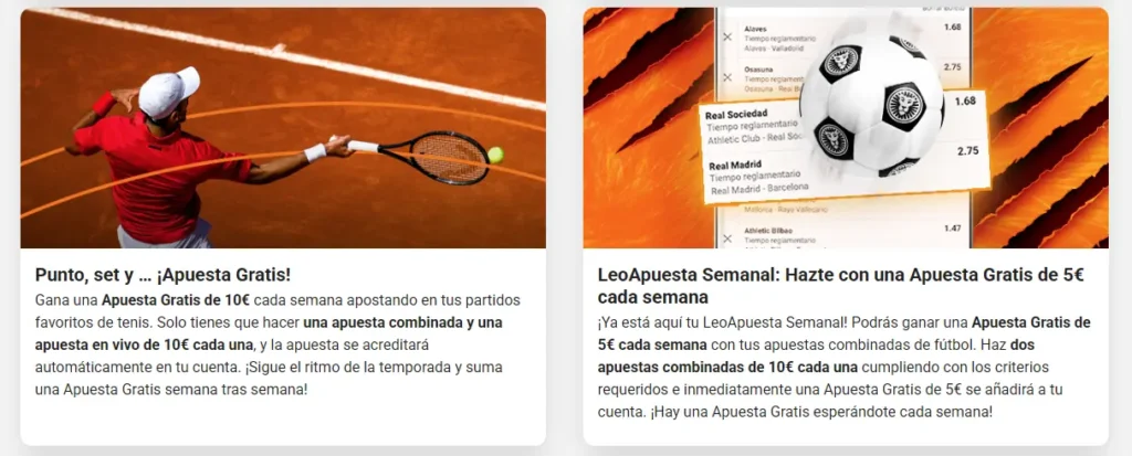 promociones de apuestas gratis Leovegas
