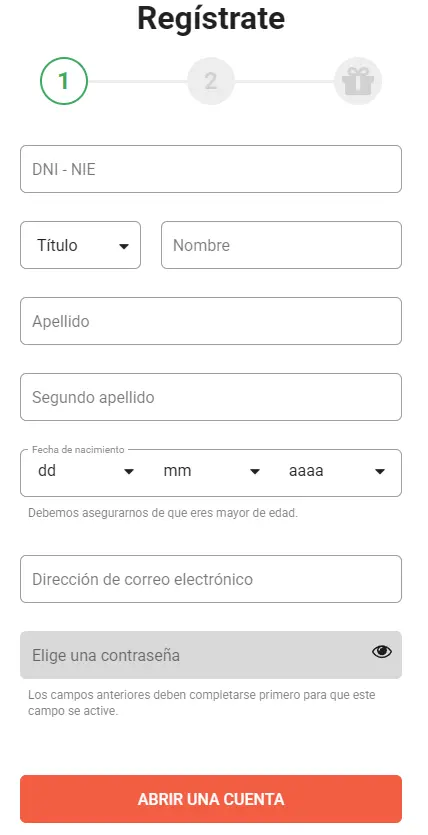 proceso de registro Leovegas